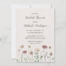 Invitación a la ducha de novia de Boho Autumn Wild