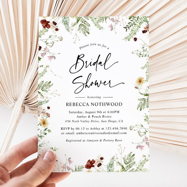Invitación a la ducha de novia de Boho Rustic Wild (Subido por el creador)