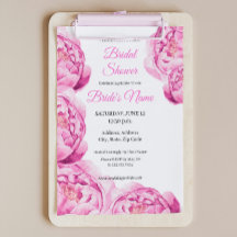 Invitación a la ducha de novia de Catherine Pink P