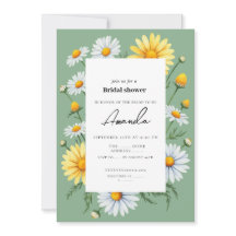 Invitación a la ducha de novia de Chamomile Verde