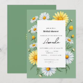 Invitación a la ducha de novia de Chamomile Verde