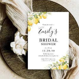 Invitación a la ducha de novia de cítricos verdes 