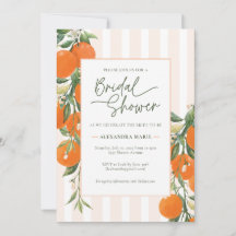 Invitación a la ducha de novia de Citrus