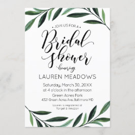 Invitación a la ducha de novia de color de agua ve