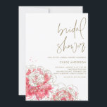 Invitación a la ducha de novia de color rosa peoni<br><div class="desc">Pink Watercolor Peonies Bridal Shower Invitación Whimsical y encantador ilustracion de peonías. Perfecto para eventos de primavera o verano.</div>