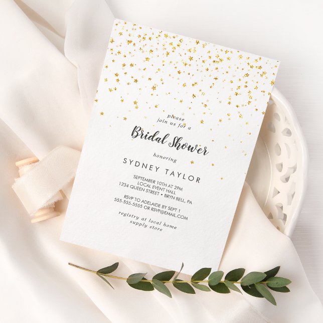 Invitación a la ducha de novia de Confetti Gold (Subido por el creador)