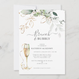 Invitación a la ducha de novia de Eucalyptus Gold 