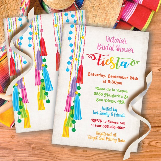 Invitación a la ducha de novia de Fiesta Mexicana  (Subido por el creador)
