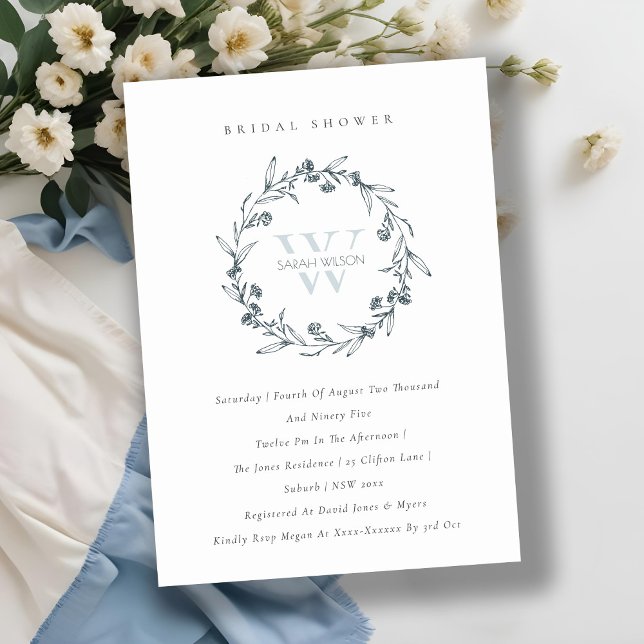 Invitación a la ducha de novia de floral Laurel Wr (Subido por el creador)