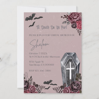 Invitación a la ducha de novia de Halloween
