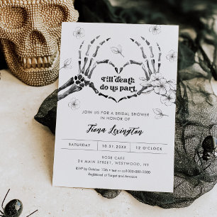 Invitación a la ducha de novia de Halloween con am
