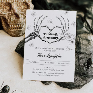 Invitación a la ducha de novia de Halloween con am