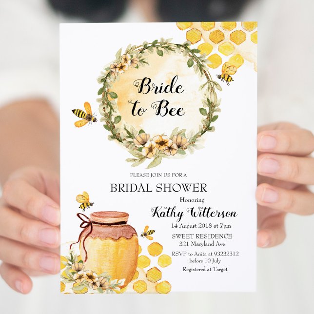Invitación a la ducha de novia de Honey Bride (Subido por el creador)