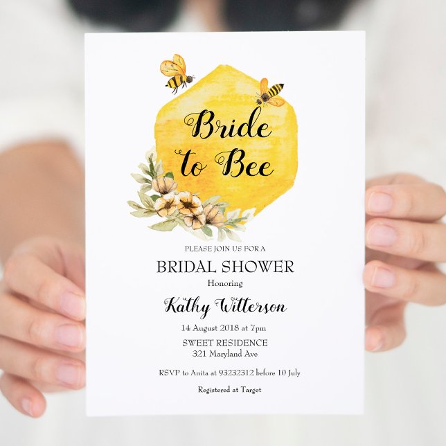 Invitación a la ducha de novia de Honey Bride (Subido por el creador)