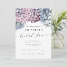 Invitación a la ducha de novia de Hydrangea