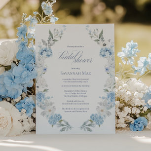 Invitación a la ducha de novia de Hydrangea   Flor