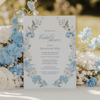 Invitación a la ducha de novia de Hydrangea | Flor