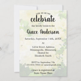 Invitación a la ducha de novia de Hydrangeas boda-