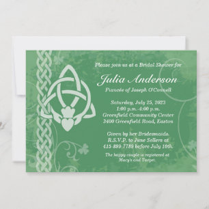 Invitación a la ducha de novia de Ireland Claddagh