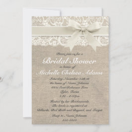Invitación a la ducha de novia de Ivory Lace Burla