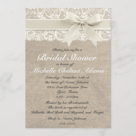 Invitación a la ducha de novia de Ivory Lace Burla