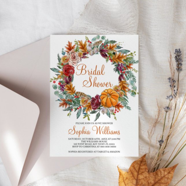 Invitación a la ducha de novia de la calabaza de a (Subido por el creador)