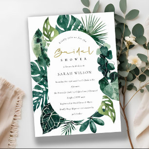 Invitación a la ducha de novia de la cápsula verde