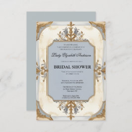 invitación a la ducha de novia de la era de regenc