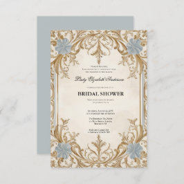 invitación a la ducha de novia de la era de regenc