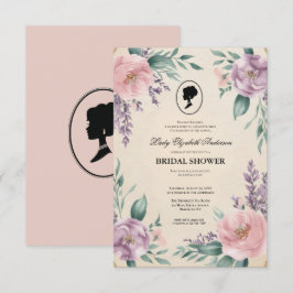 invitación a la ducha de novia de la era de regenc