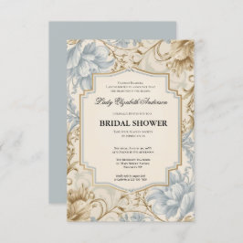 invitación a la ducha de novia de la era de regenc