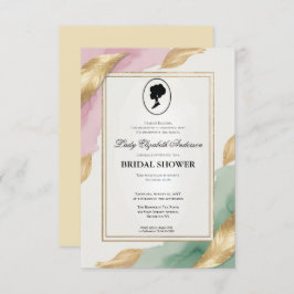 invitación a la ducha de novia de la era de regenc