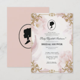 invitación a la ducha de novia de la era de regenc