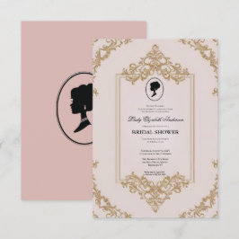 invitación a la ducha de novia de la era de regenc