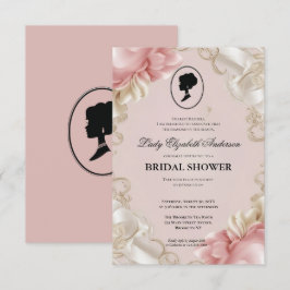 invitación a la ducha de novia de la era de regenc