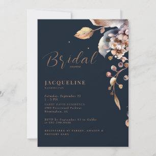 Invitación a la ducha de novia de la floración de 