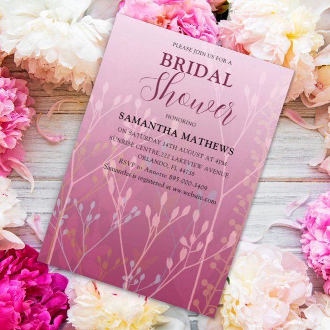 Invitación a la ducha de novia de la floración ros (Subido por el creador)