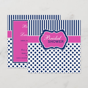 Invitación a la ducha de novia de la franja de pun