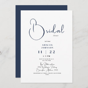 Invitación a la ducha de novia de la Marina modern