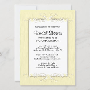 Invitación a la ducha de novia de la simplicidad a