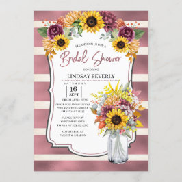 Invitación a la ducha de novia de la vase de giras