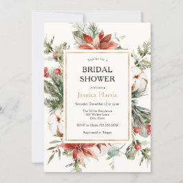 Invitación a la ducha de novia de la vegetación de