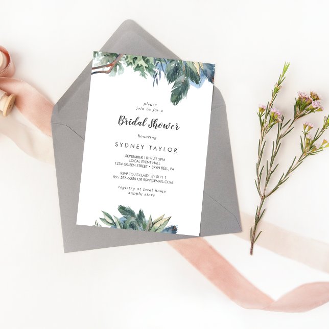 Invitación a la ducha de novia de la vegetación de (Subido por el creador)