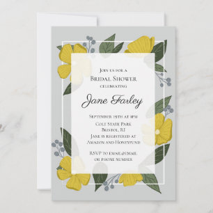 Invitación a la ducha de novia de las flores amari