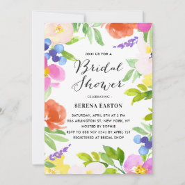 Invitación a la ducha de novia de las flores de pr