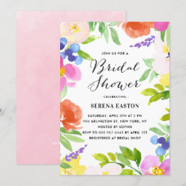 Invitación a la ducha de novia de las flores de pr