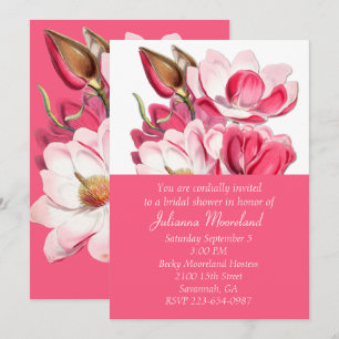 Invitación a la ducha de novia de las Magnolias Ro