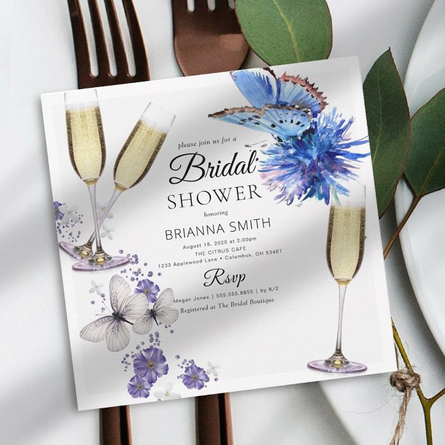 Invitación a la ducha de novia de las mariposas (Subido por el creador)