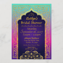 Invitación a la ducha de novia de las noches árabe
