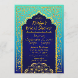 Invitación a la ducha de novia de las noches árabe
